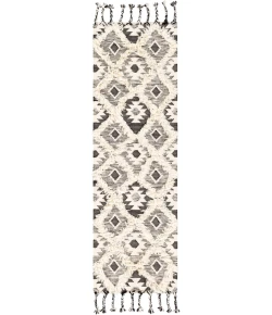 Livabliss Apache APA2303 Black Cream Area Rug 6 ft. X 9 ft. Rectangle