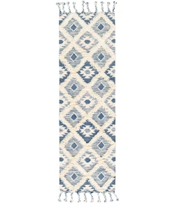 Livabliss Apache APA2304 Dark Blue Cream Area Rug 9 ft. X 12 ft. Rectangle