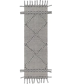 Livabliss Apache APA2306 Black Cream Area Rug 2 ft. 6 in. X 8 ft. Runner