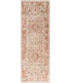 Livabliss Aspendos APS2308 Light Gray Brick Red Area Rug 2 ft. 7 in. X 7 ft. 3 in. Runner