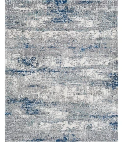 Livabliss Andorra ARD2301 Medium Gray Dark Blue Area Rug 5 ft. 3 in. X 7 ft. 3 in. Rectangle