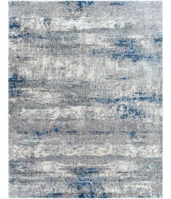 Livabliss Andorra ARD2301 Medium Gray Dark Blue Area Rug 7 ft. 10 in. X 10 ft. Rectangle