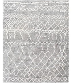 Livabliss Andorra ARD2304 Medium Gray White Area Rug 5 ft. 3 in. X 7 ft. 3 in. Rectangle