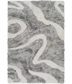 Livabliss Alta shag ASG2303 Charcoal White Area Rug 8 ft. 10 in. X 12 ft. Rectangle