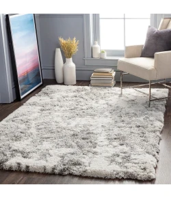 Livabliss Alta Shag ASG2304 White Light Gray Area Rug 2 ft. X 3 ft. Rectangle