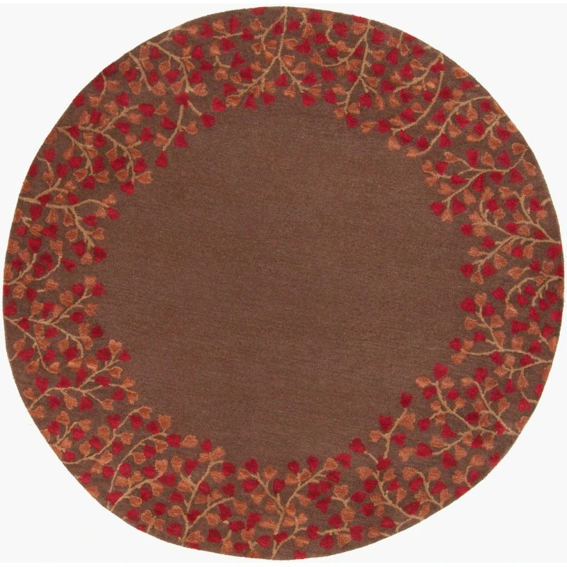 Surya Athena Dark Brown ATH-5003 6ft. x 6ft. Round Rug