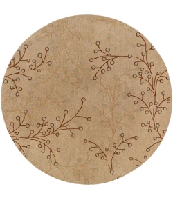 Livabliss Athena ATH5008 Taupe Dark Brown Area Rug 6 ft. Round