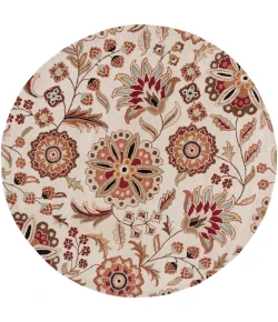 Livabliss Athena ATH5035 Dark Brown Dark Red Area Rug 6 ft. Round
