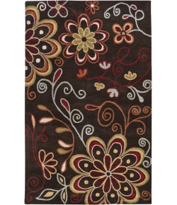 Surya Athena ATH5037 Dark Brown Rust Area Rug 9 ft. 9 in. Square