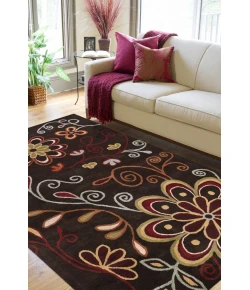 Surya Athena ATH5037 Dark Brown Rust Area Rug 9 ft. 9 in. Square