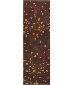 Surya Athena ATH5052 Dark Brown Dark Red Area Rug 3 ft. X 12 ft. Runner