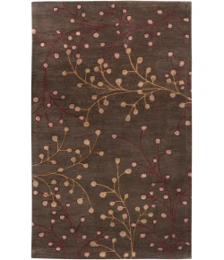 Surya Athena ATH5052 Dark Brown Dark Red Area Rug 9 ft. 9 in. Square