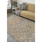 Livabliss Athena ATH5060 Taupe Mustard Area Rug 9 ft. 9 in. Square