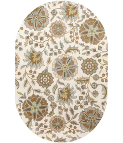 Livabliss Athena ATH5063 Denim Aqua Area Rug 6 ft. X 9 ft. Oval