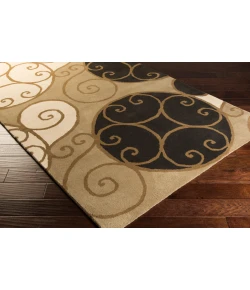 Surya Athena ATH5111 Khaki Black Area Rug 9 ft. 9 in. Square