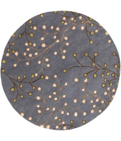 Livabliss Athena ATH5125 Navy Dark Brown Area Rug 6 ft. Round