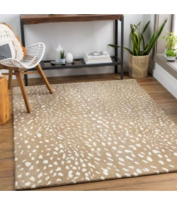 Livabliss Athena ATH5162 Light Brown Tan Area Rug 6 ft. Round Round