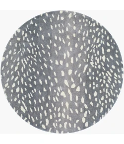 Livabliss Athena Medium Gray ATH-5163 6 ft. X 6 ft. Round Rug