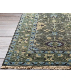 Surya Antique ATQ1008 Dark Green Charcoal Area Rug 2 ft. X 3 ft. Rectangle