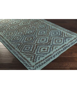 Surya Atlas ATS1013 Teal Dark Brown Area Rug 2 ft. X 3 ft. Rectangle
