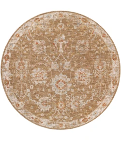 Livabliss Avant Garde AVT2320 Burnt Orange Denim Area Rug 6 ft. 7 in. Round