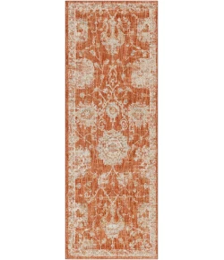 Livabliss Avant Garde AVT2321 Burnt Orange Olive Area Rug 2 ft. 7 in. X 7 ft. 3 in. Runner