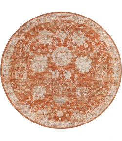 Livabliss Avant Garde AVT2321 Burnt Orange Olive Area Rug 5 ft. 3 in. Round