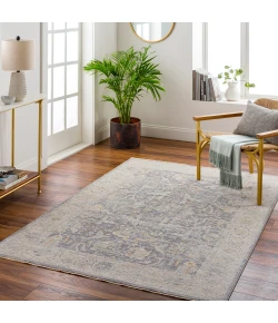 Livabliss Avant Garde AVT2347 Deep Teal Medium Gray Area Rug 6 ft. 7 in. Round Round