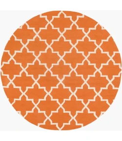 Surya Pollack AWDN2025 Burnt Orange Cream Area Rug 8 ft. Round
