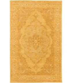 Livabliss Middleton AWHR2059 Mustard Tan Area Rug 3 ft. 6 in. Round
