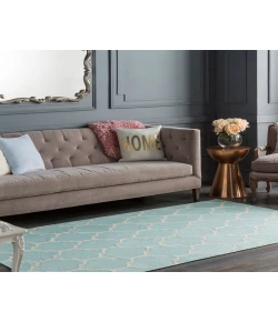Surya Vogue AWLT3013 Aqua Cream Area Rug 5 ft. X 8 ft. Rectangle