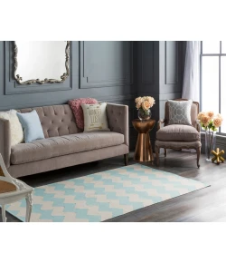 Surya Vogue AWLT3021 Aqua Cream Area Rug 8 ft. X 10 ft. Rectangle