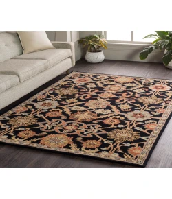 Livabliss Middleton AWMD2073 Black Rust Area Rug 6 ft. Round