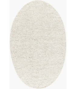 Surya Azalea AZA2326 Light Beige Black Area Rug 6 ft. X 9 ft. Oval Oval