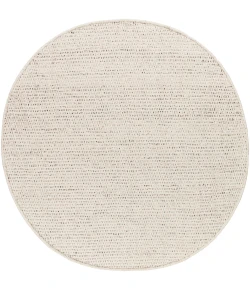 Surya Azalea AZA2326 Light Beige Black Area Rug 6 ft. Round Round