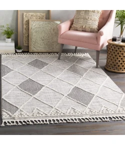 Livabliss Azilal AZI2304 Medium Gray Black Area Rug 5 ft. 3 in. X 7 ft. 3 in. Rectangle