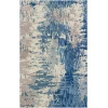 Surya Banshee BAN3342 Dark Blue Bright Blue Area Rug 5 ft. X 8 ft. Rectangle