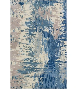 Surya Banshee BAN3342 Dark Blue Bright Blue Area Rug 10 ft. X 14 ft. Rectangle
