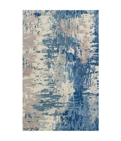 Surya Banshee BAN3342 Dark Blue Bright Blue Area Rug 9 ft. X 13 ft. Rectangle