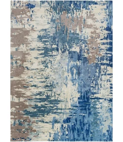 Surya Banshee BAN3342 Dark Blue Bright Blue Area Rug 8 ft. X 11 ft. Rectangle