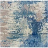 Surya Banshee BAN3342 Dark Blue Bright Blue Area Rug 8 ft. Square
