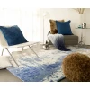 Surya Banshee BAN3342 Dark Blue Bright Blue Area Rug 3 ft. 3 in. X 5 ft. 3 in. Rectangle