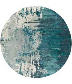 Surya Banshee BAN3343 Teal Sage Area Rug 8 ft. Round
