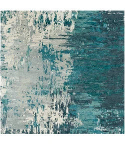 Surya Banshee BAN3343 Teal Sage Area Rug 8 ft. Square