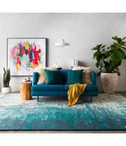 Surya Banshee BAN3343 Teal Sage Area Rug 2 ft. X 3 ft. Rectangle