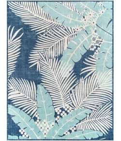 Livabliss Bodrum BDM2324 Dark Blue Aqua Area Rug 7 ft. 10 in. X 10 ft. Rectangle