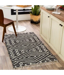 Livabliss Bedouin BDO2300 Black Cream Area Rug 10 ft. X 14 ft. Rectangle