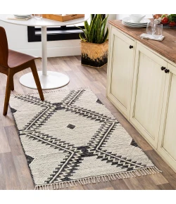 Livabliss Bedouin BDO2302 Black Cream Area Rug 8 ft. 10 in. X 12 ft. Rectangle