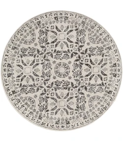 Livabliss Bahar BHR2318 Medium Gray Charcoal Area Rug 5 ft. 3 in. Round