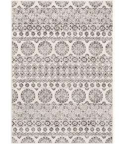 Livabliss Bahar BHR2323 Charcoal Beige Area Rug 6 ft. 7 in. Round